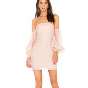 New KEEPSAKE Blush Pink Off the Shoulder Dress SM